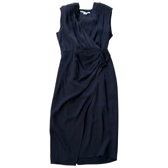 Veronica Beard Clarissa Draped Ruffle Satin Dress Size 6 - Picture 4 of 8
